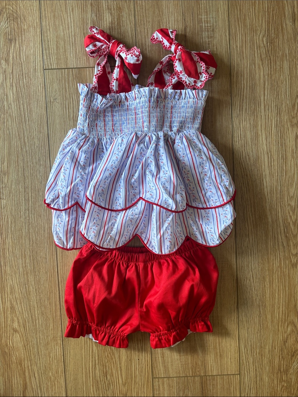 Smocked Patriotic bloomer set